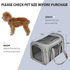 Soft-Sided Pet Carrier – Airline Approved Travel Bag for Small Dogs & Cats