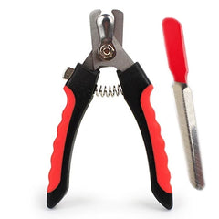 Stainless Steel Pet Nail Clipper with Nail File – Professional Grooming Tool