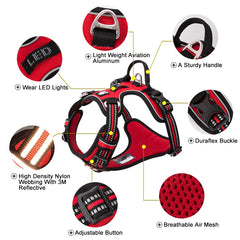 Truelove Reflective No-Pull Dog Harness – Adjustable Safety Vest for Medium & Large Dog
