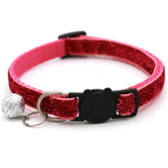 2PCS   Cat Collar Adjustable with Bell Breakaway Adjustable Kitten Cat Sequin Collar Neck Strap Cat Pet Supplies Puppy Accessori