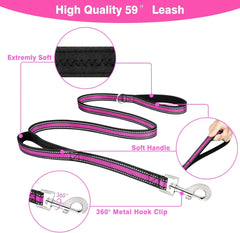 All-in-One Reflective Dog Harness, Collar & Leash Set – No-Pull Adjustable Pet Harness for Puppies & Small/Medium/Large Dogs