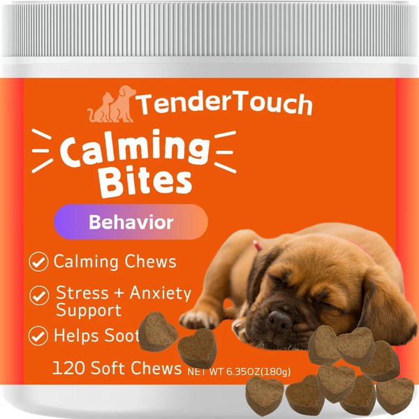 TenderTouch Calming Chews for Dogs – 120 Soft Chews (180g / 6.35oz)
