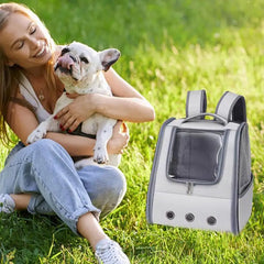 Portable Pet Backpack Carrier – Breathable Travel Bag for Cats & Small Dogs