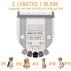 5-in-1 Detachable Replacement Blade – Compatible with Wahl Animal Bravura, Chromado, Creativa &amp; Figura Clippers