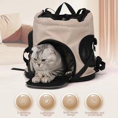 Portable Pet Travel Backpack – Large Capacity Breathable Carrier for Cats & Small Dogs