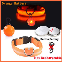 USB LED Glowing Dog Collar with Pendant
