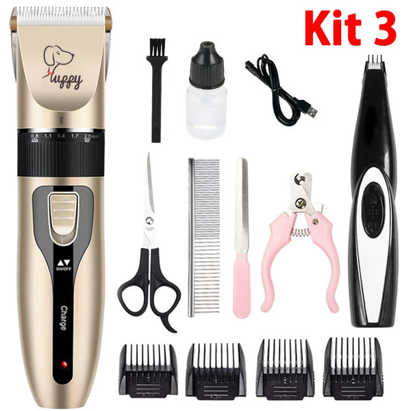 Electric Pet Clipper Grooming Kit – Rechargeable Hair Trimmer for Dogs & Cats