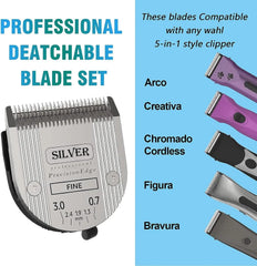 5-in-1 Detachable Replacement Blade – Compatible with Wahl Animal Bravura, Chromado, Creativa &amp; Figura Clippers