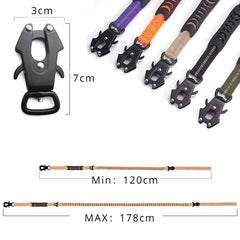 Tactical Bungee Dog Leash – Heavy Duty No-Pull Leash with Car Seatbelt Clip