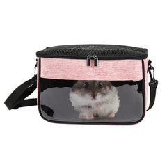 Portable Hamster & Guinea Pig Carrier Bag – Breathable Travel Case with Detachable Strap for Small Pets