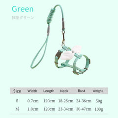 Sweet Angel Wing Cat Harness 120cm Leash Outdoor Cat Dog Harness and Leash Set Water Proof Vest Chest Strap Kitten Accessories