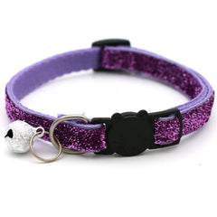 2PCS   Cat Collar Adjustable with Bell Breakaway Adjustable Kitten Cat Sequin Collar Neck Strap Cat Pet Supplies Puppy Accessori