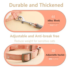 Sweet Angel Wing Cat Harness 120cm Leash Outdoor Cat Dog Harness and Leash Set Water Proof Vest Chest Strap Kitten Accessories