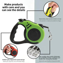 Retractable Dog Leash – 3m / 5m Nylon Lead