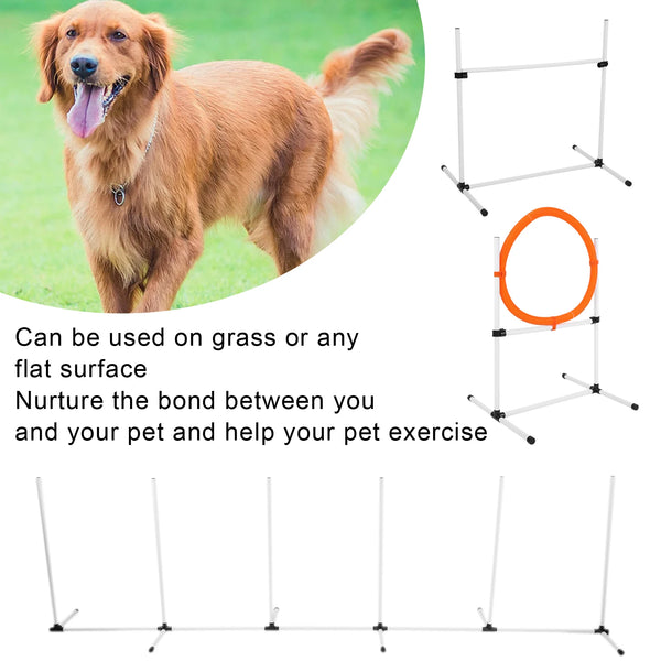 Adjustable Dog Agility Jump Set