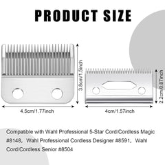 Professional 2-Hole Replacement Clipper Blades – Compatible with WAHL Cordless Clippers