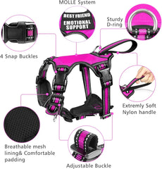 All-in-One Reflective Dog Harness, Collar & Leash Set – No-Pull Adjustable Pet Harness for Puppies & Small/Medium/Large Dogs