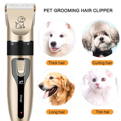 Electric Pet Clipper Grooming Kit – Rechargeable Hair Trimmer for Dogs & Cats