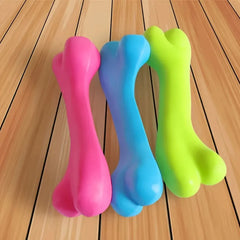 Soft Bone Shape Toy; Dog Teething Training Bite Resistant Chew Toys