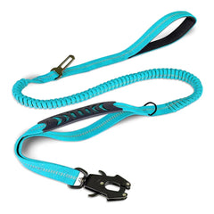 Tactical Bungee Dog Leash – Heavy Duty No-Pull Leash with Car Seatbelt Clip