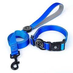 Gradient Color Dog Collar & Leash Set – Luxury Personalized Harness for Small, Medium & Large Dogs