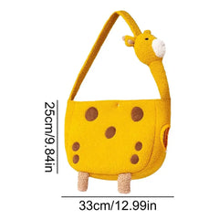 Giraffe Print Pet Carrier Tote Bag – Plush Sponge Travel Bag for Small Dogs & Cats