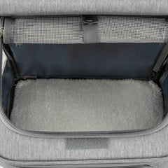 Double-Compartment Cat Carrier with Wheels – Super Ventilated Rolling Pet Carrier for Travel, Hiking & Camping