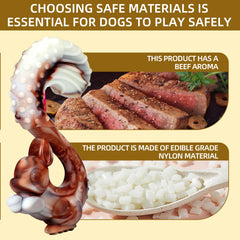 Tough Nylon Dog Chew Toy – Long-Lasting Beef Flavor for Aggressive Chewers