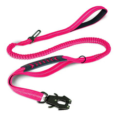 Tactical Bungee Dog Leash – Heavy Duty No-Pull Leash with Car Seatbelt Clip