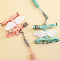 Sweet Angel Wing Cat Harness 120cm Leash Outdoor Cat Dog Harness and Leash Set Water Proof Vest Chest Strap Kitten Accessories