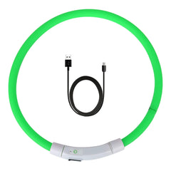 LED USB Rechargeable Dog Collar – Night Safety Glow Collar