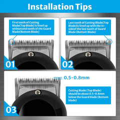 Professional 2-Hole Replacement Clipper Blades – Compatible with WAHL Cordless Clippers