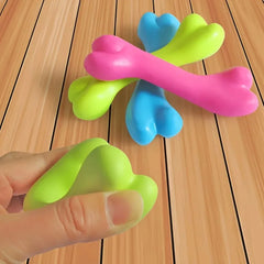 Soft Bone Shape Toy; Dog Teething Training Bite Resistant Chew Toys