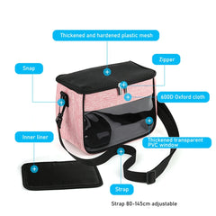 Portable Hamster & Guinea Pig Carrier Bag – Breathable Travel Case with Detachable Strap for Small Pets