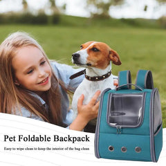 Portable Pet Backpack Carrier – Breathable Travel Bag for Cats & Small Dogs