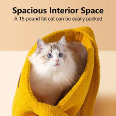 Giraffe Print Pet Carrier Tote Bag – Plush Sponge Travel Bag for Small Dogs & Cats